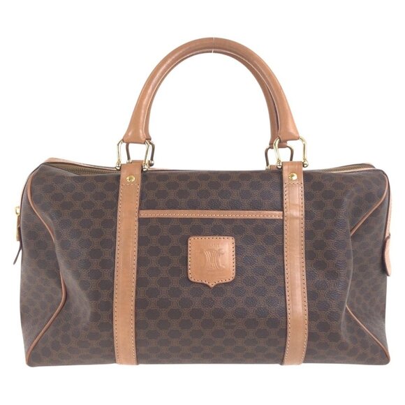 CELINE Vintage Brown Boston Bag - Picture 1 of 9